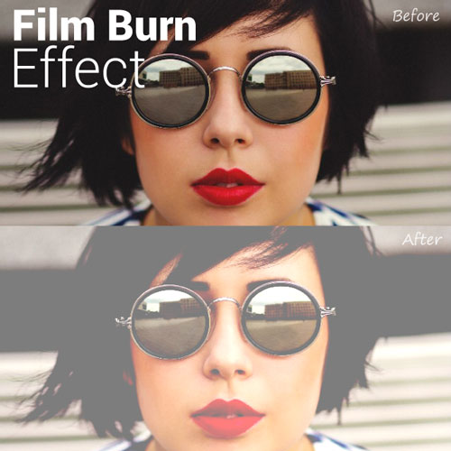 PicsArt film burn effect